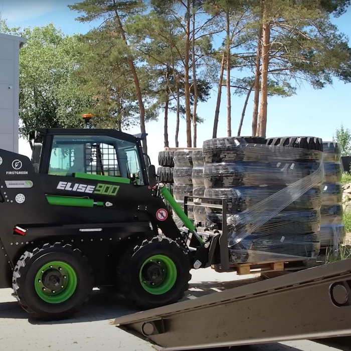 FirstGreen Industries' All-Electric Skid Steer Loader